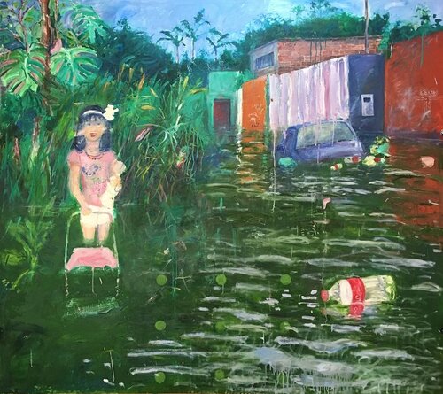 Psyche and the Whispering Reeds by Stephen Linsteadt, Painting for Sale on Select