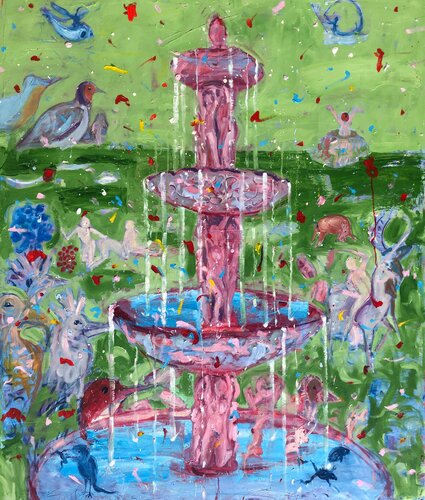 Basins No. 9 (after Bosch) by Stephen Linsteadt, Painting for Sale on Select