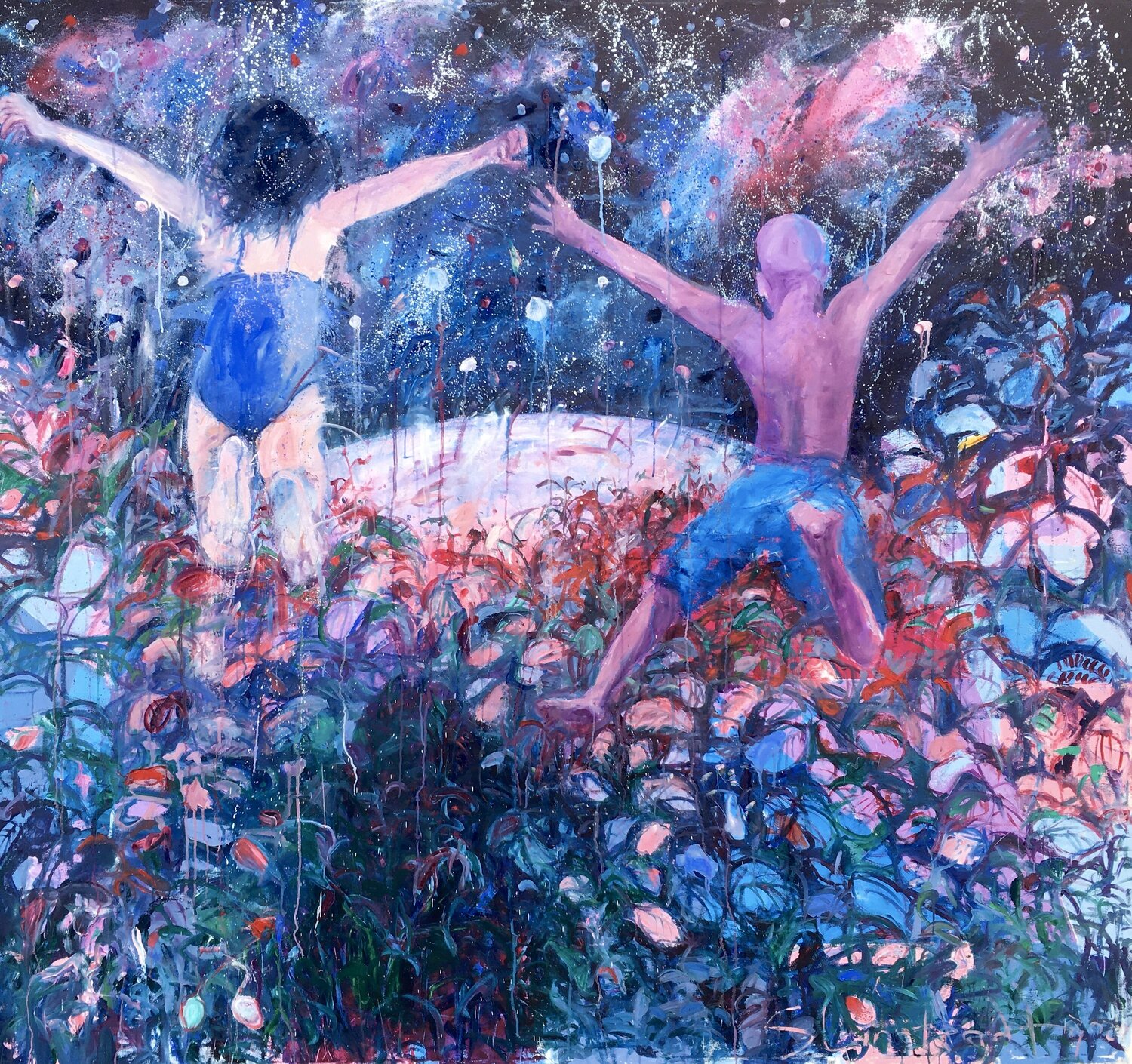 Of Sky and Earth #40 Stephen Linsteadt Original painting for sale
