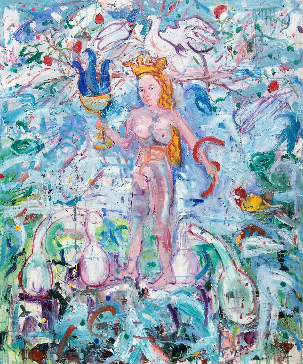 Alchemical Studies IX (Hermaphrodite) Stephen Linsteadt Original painting for sale
