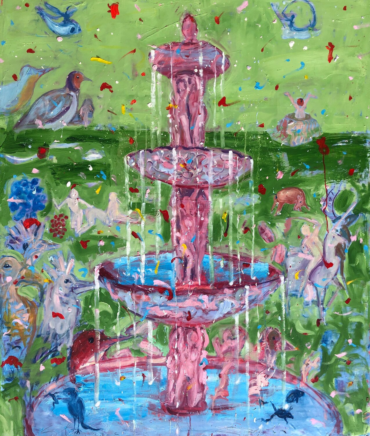 Basins No. 9 (after Bosch) Stephen Linsteadt Original painting for sale