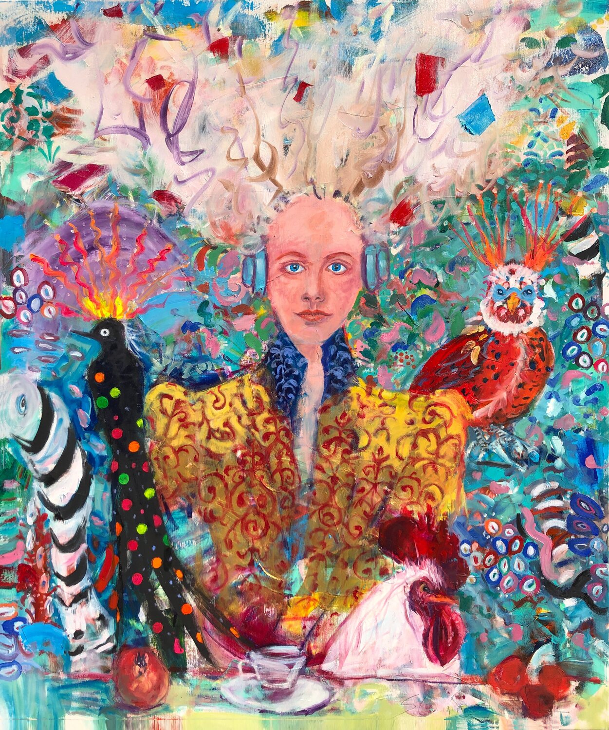 Spirit in the Circuits Stephen Linsteadt Original painting for sale