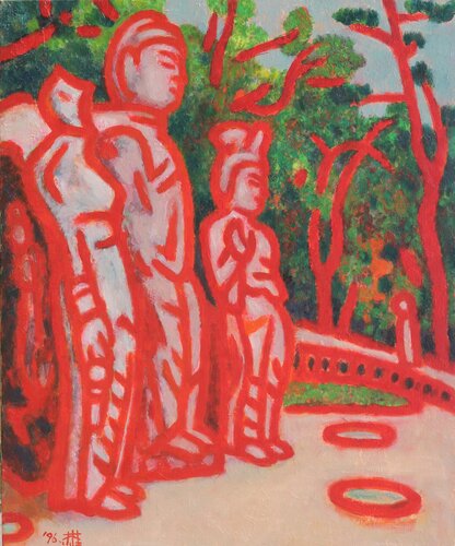 The rock-carved Buddha by Youn Sung Park, Painting for Sale on Select