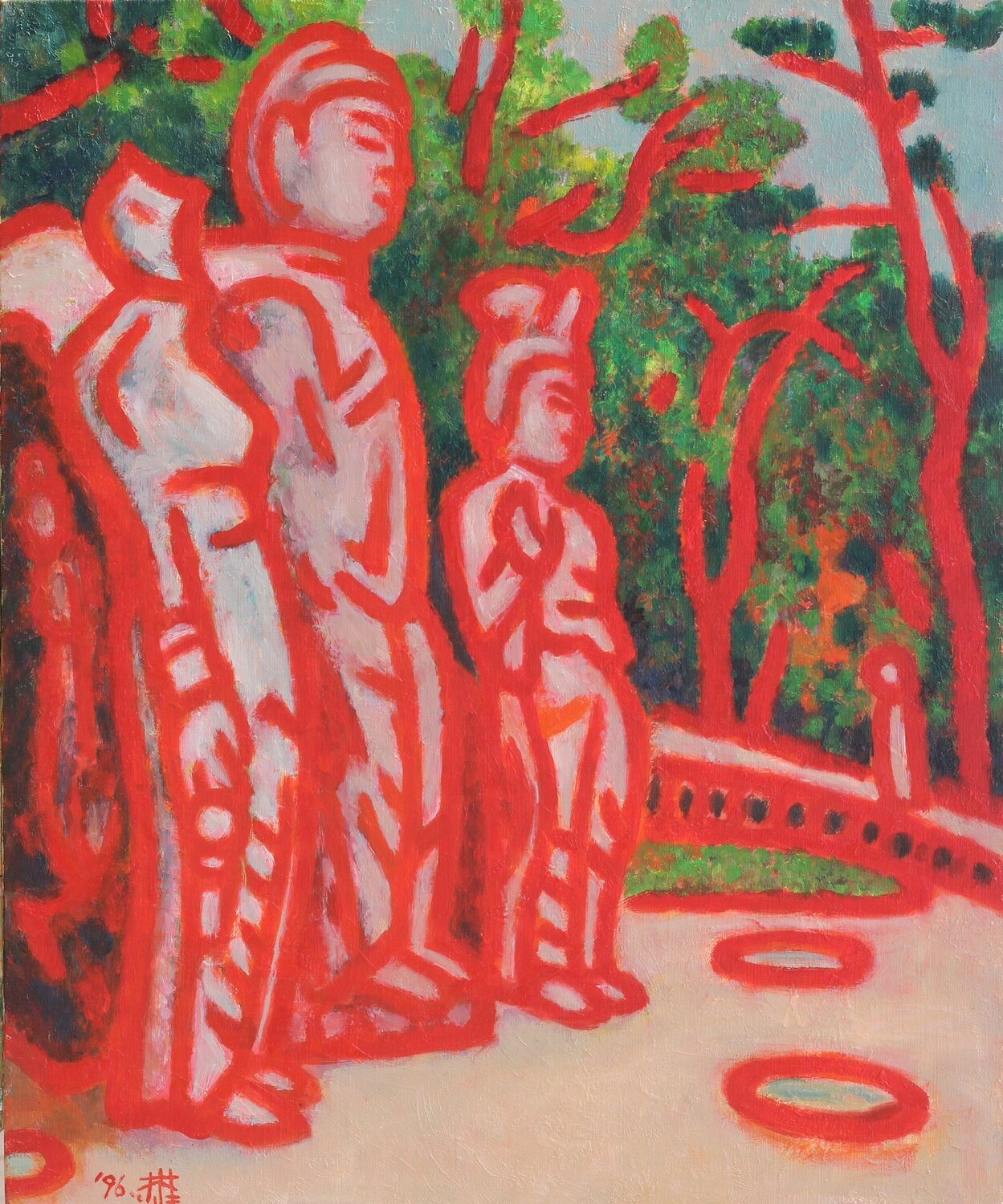 The rock-carved Buddha Youn Sung Park Original painting for sale
