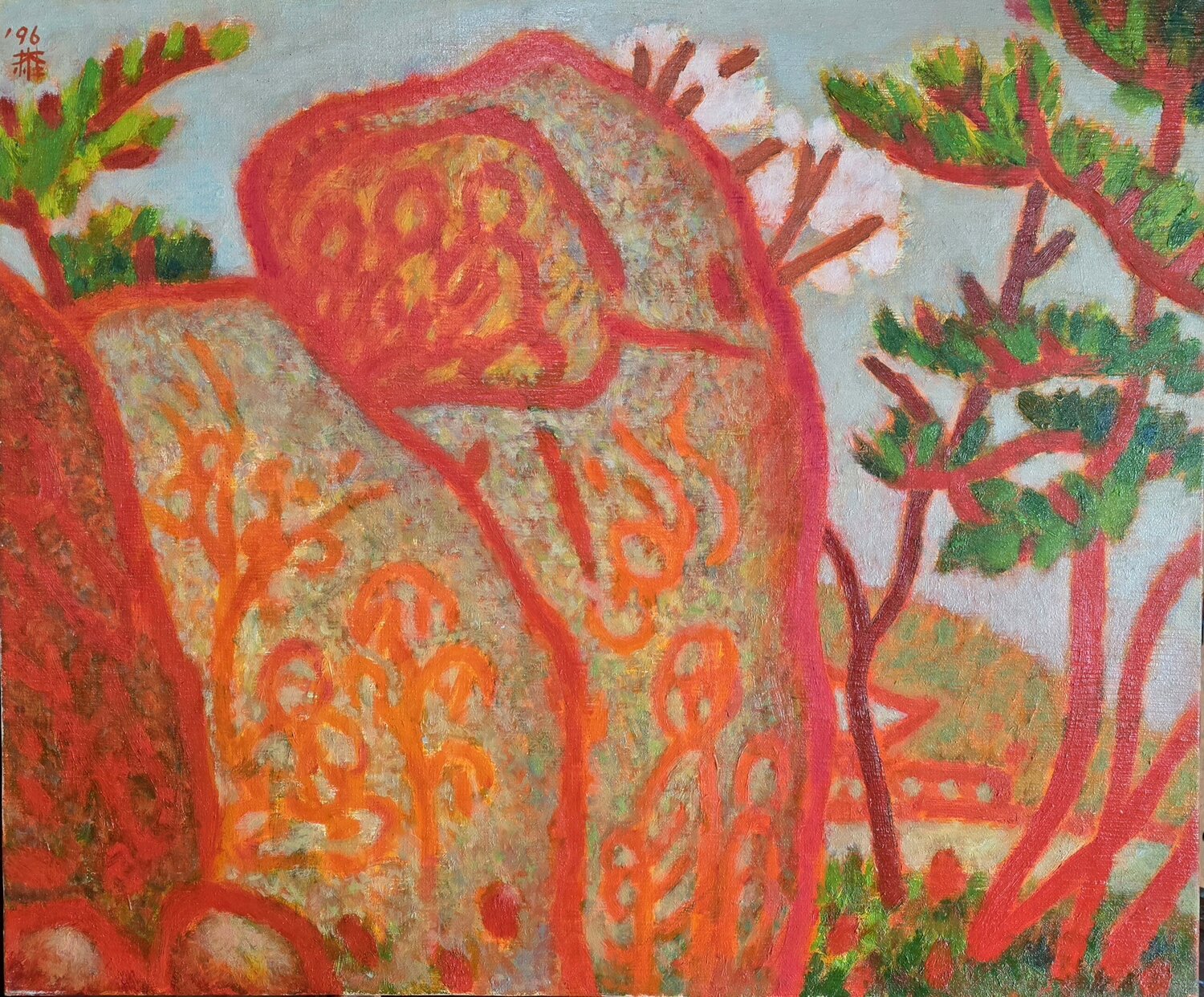 The rock-carved Buddha Youn Sung Park Original painting for sale