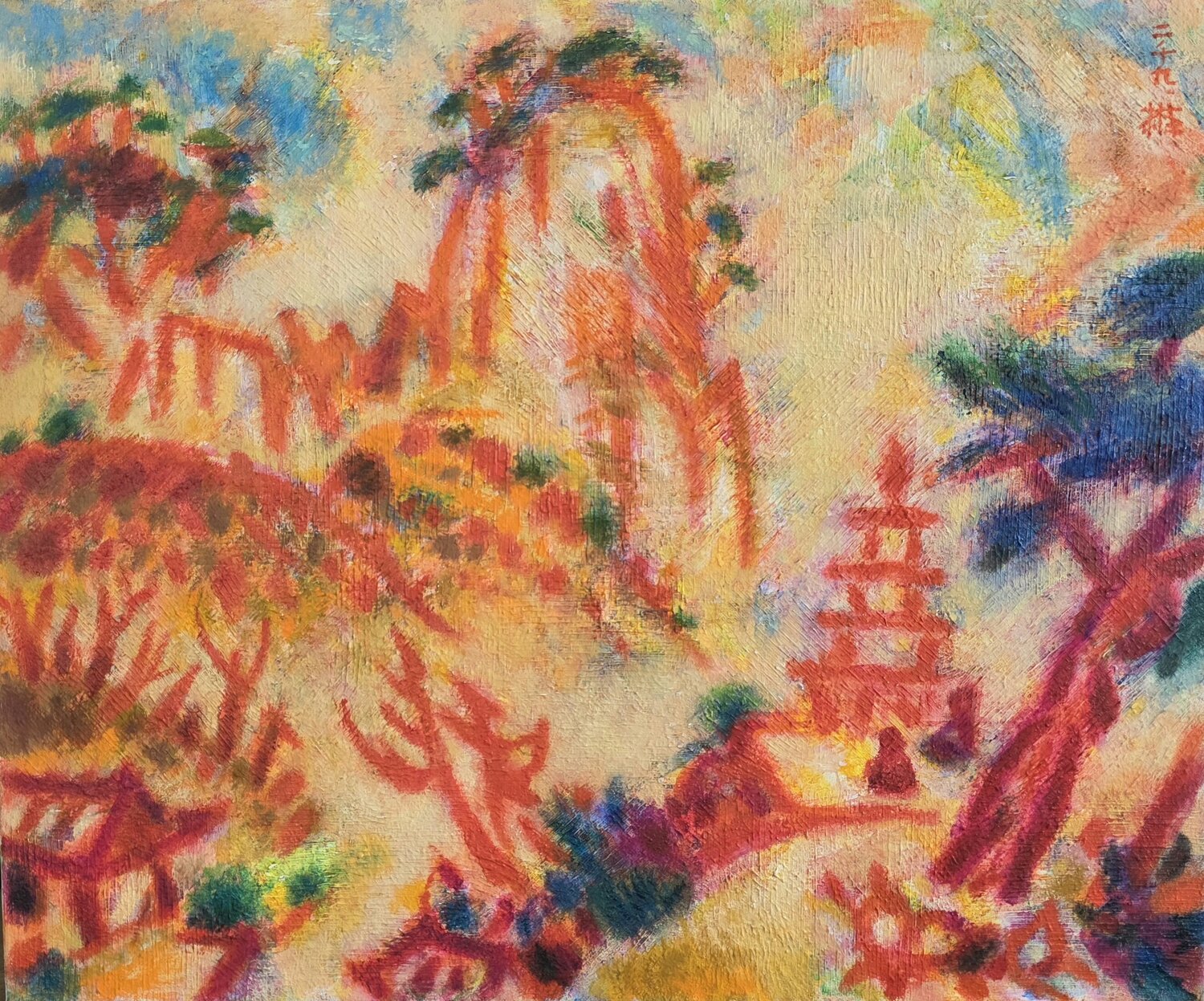 Cheongnyangsa Temple Youn Sung Park Original painting for sale