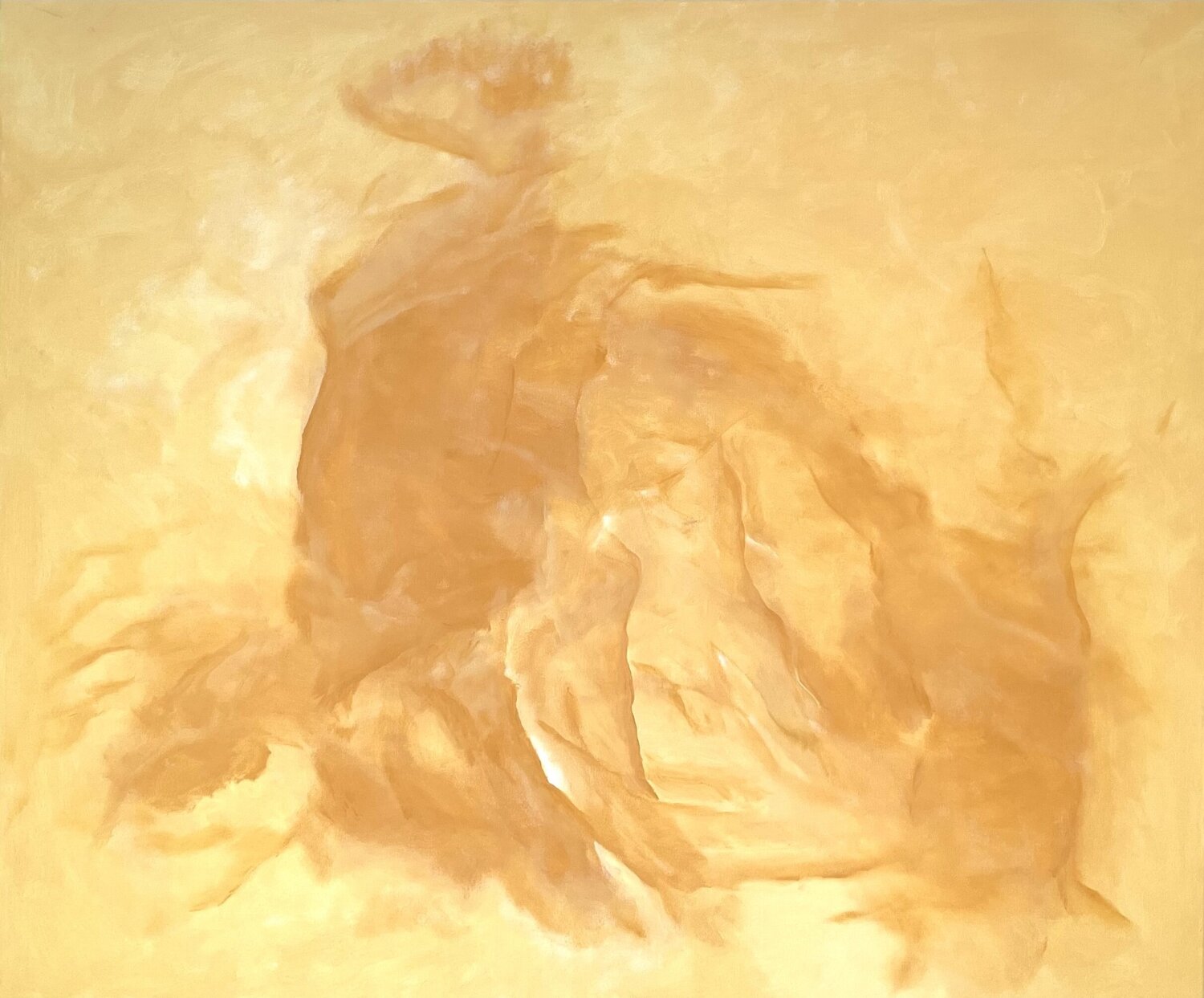 Gold tanzend Tan-ja Graf Original painting for sale