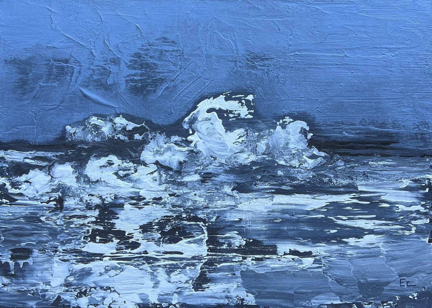 La Vague Emilie CERLES Original painting for sale