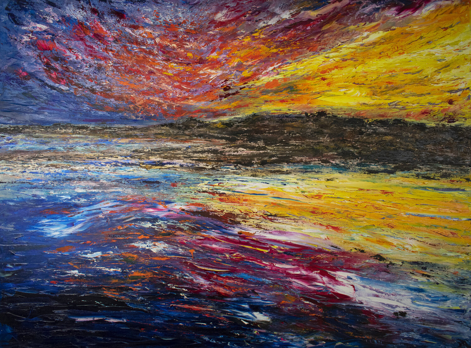 Twilight Symphony Anil Sawe Original painting for sale