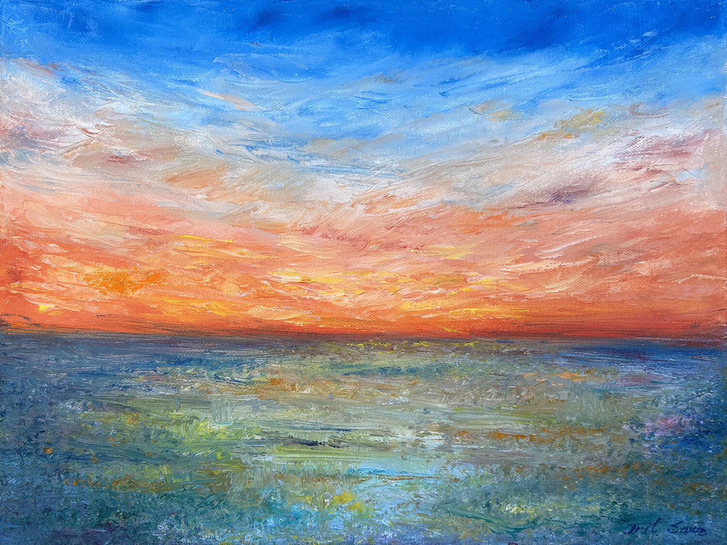 Twilight Serenade Anil Sawe Original painting for sale