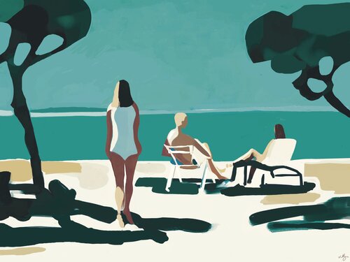Going to the beach by NATHZ, Painting for Sale on Select