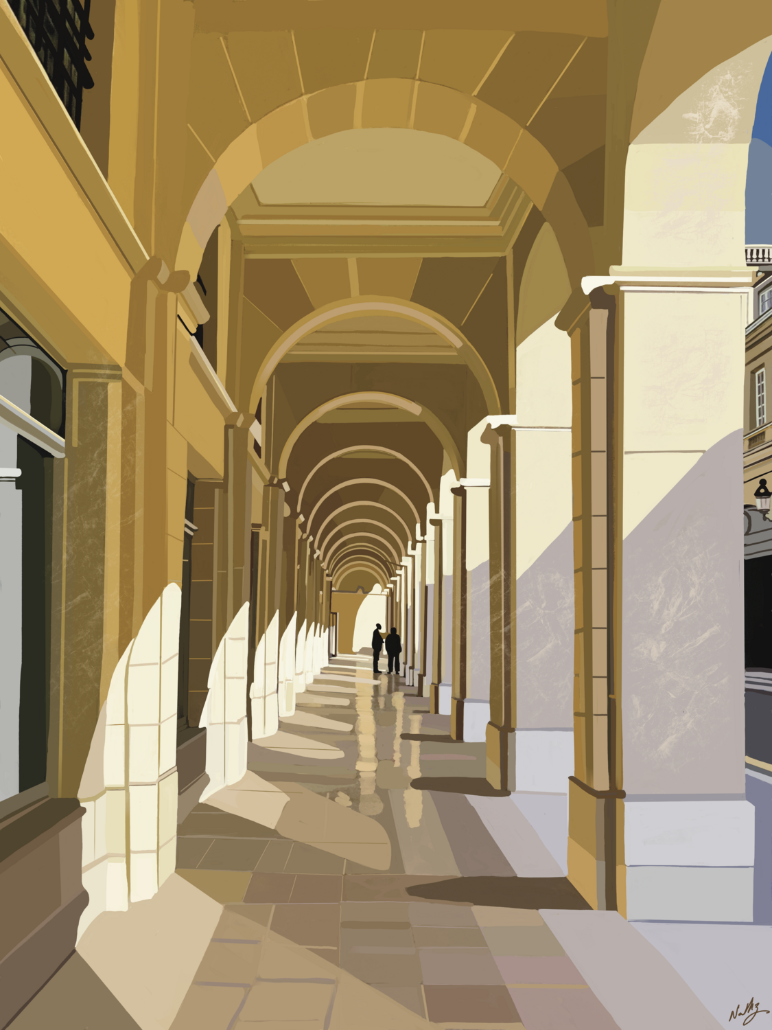 Passage du sénat NATHZ Original painting for sale