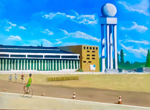 Aéroport de Berlin Tempelhof - S824 by Jean Paul ROLAND, Painting for Sale on Select
