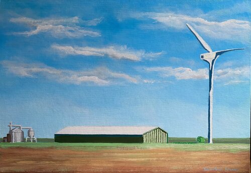 Architecture Normande 3 - Entre terre et ciel by Jean Paul ROLAND, Painting for Sale on Select