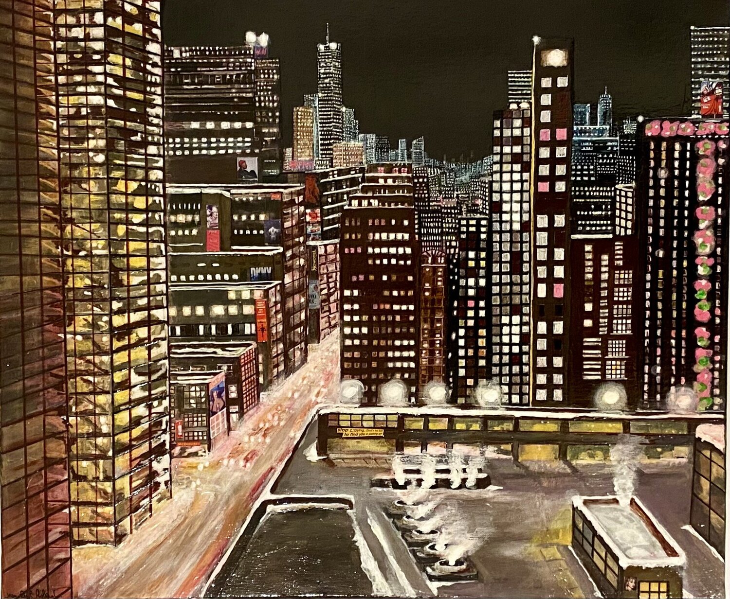 NYC 36/17 Jean Paul ROLAND Original painting for sale