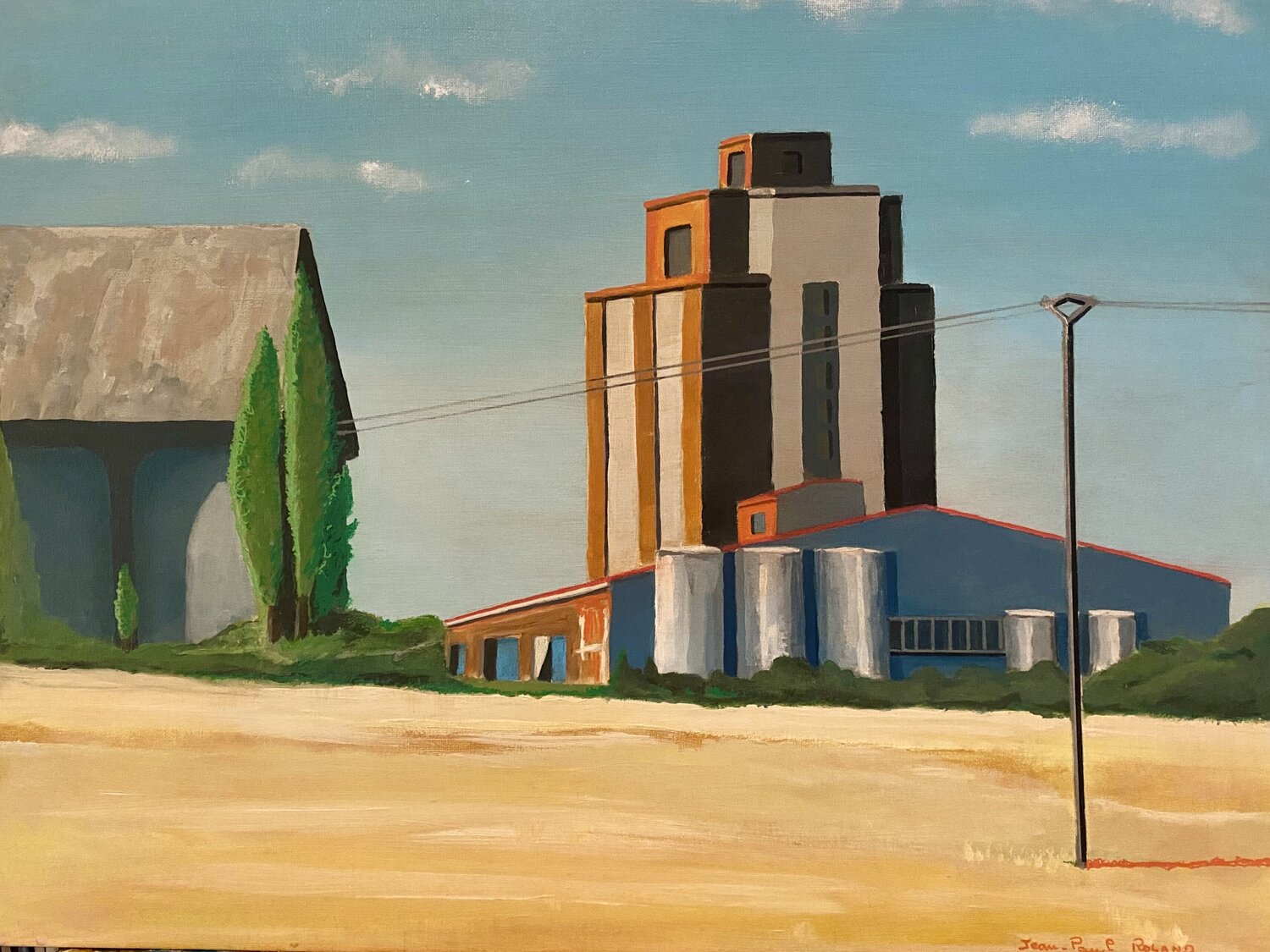 Architecture Normande Jean Paul ROLAND Original painting for sale