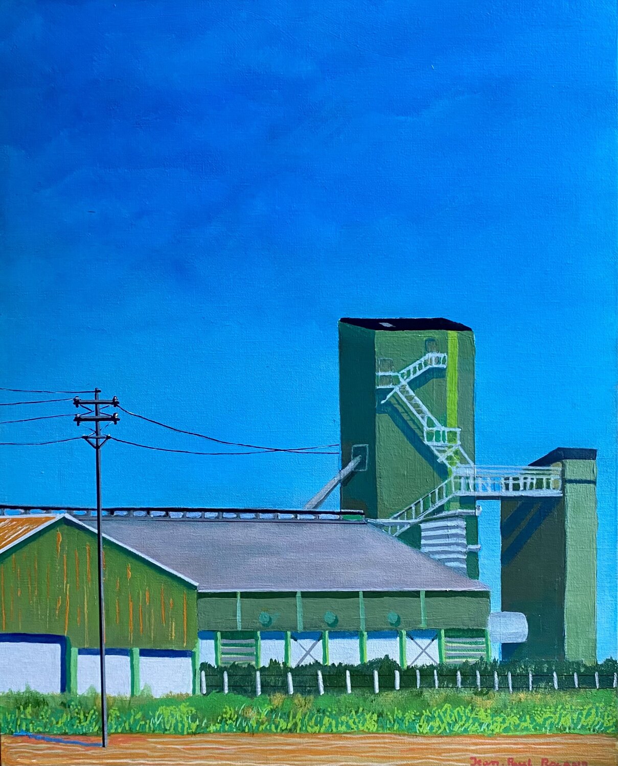 Architecture Normande 2 Jean Paul ROLAND Original painting for sale