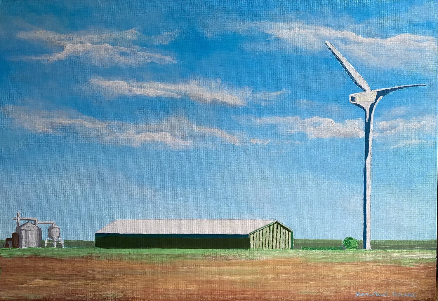 Architecture Normande 3 - Entre terre et ciel Jean Paul ROLAND Original painting for sale