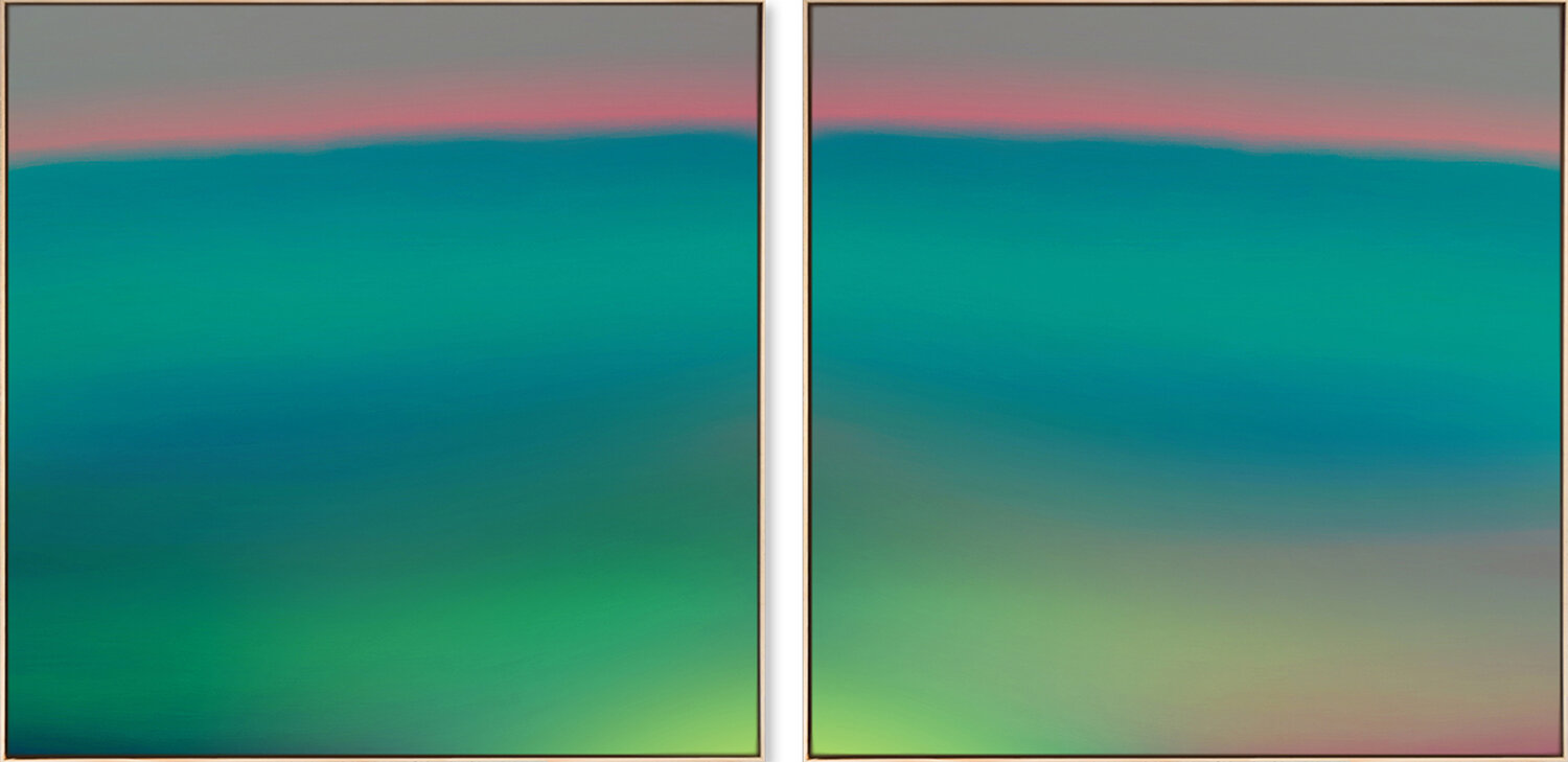 Aqua Sanatrix I  (diptych) Jonas Peres Original painting for sale