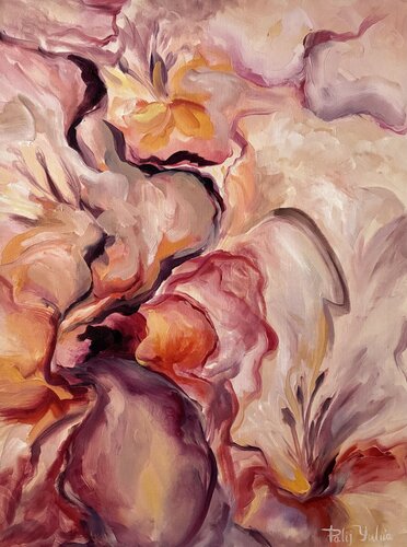 Not white lilies by Yuliia Poraiko, Painting for Sale on Select