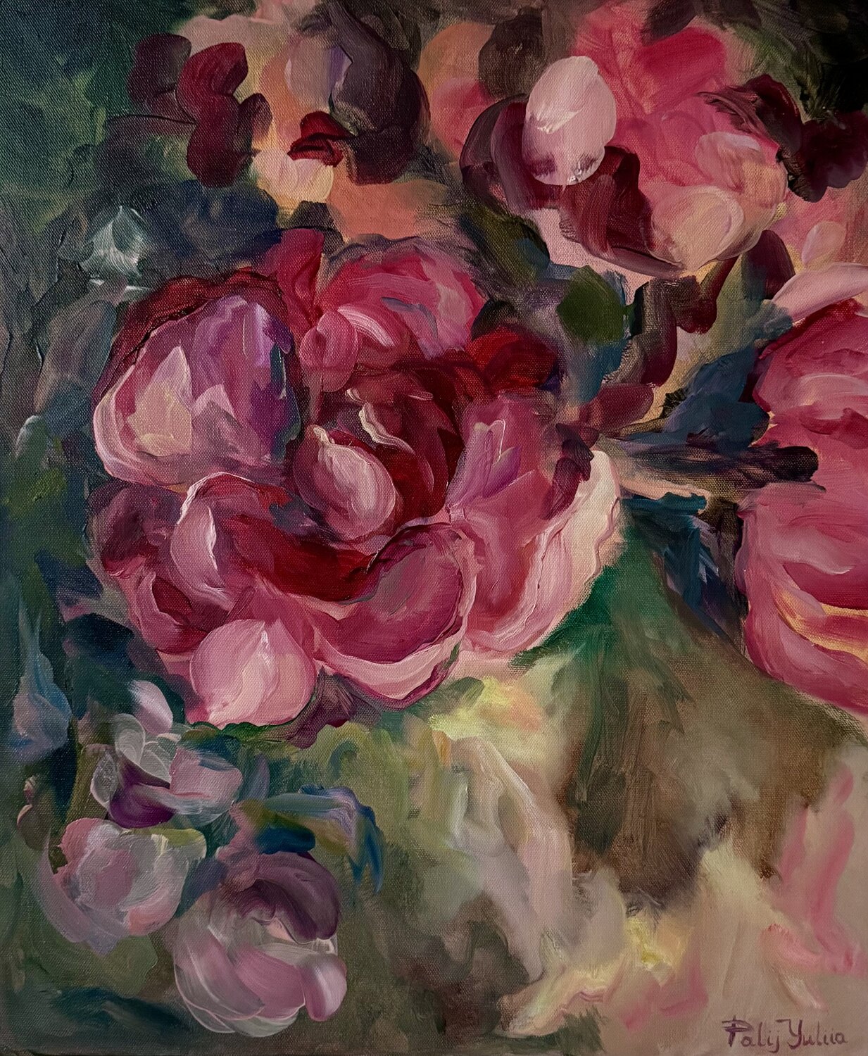 How about peonies Yuliia Poraiko Original painting for sale