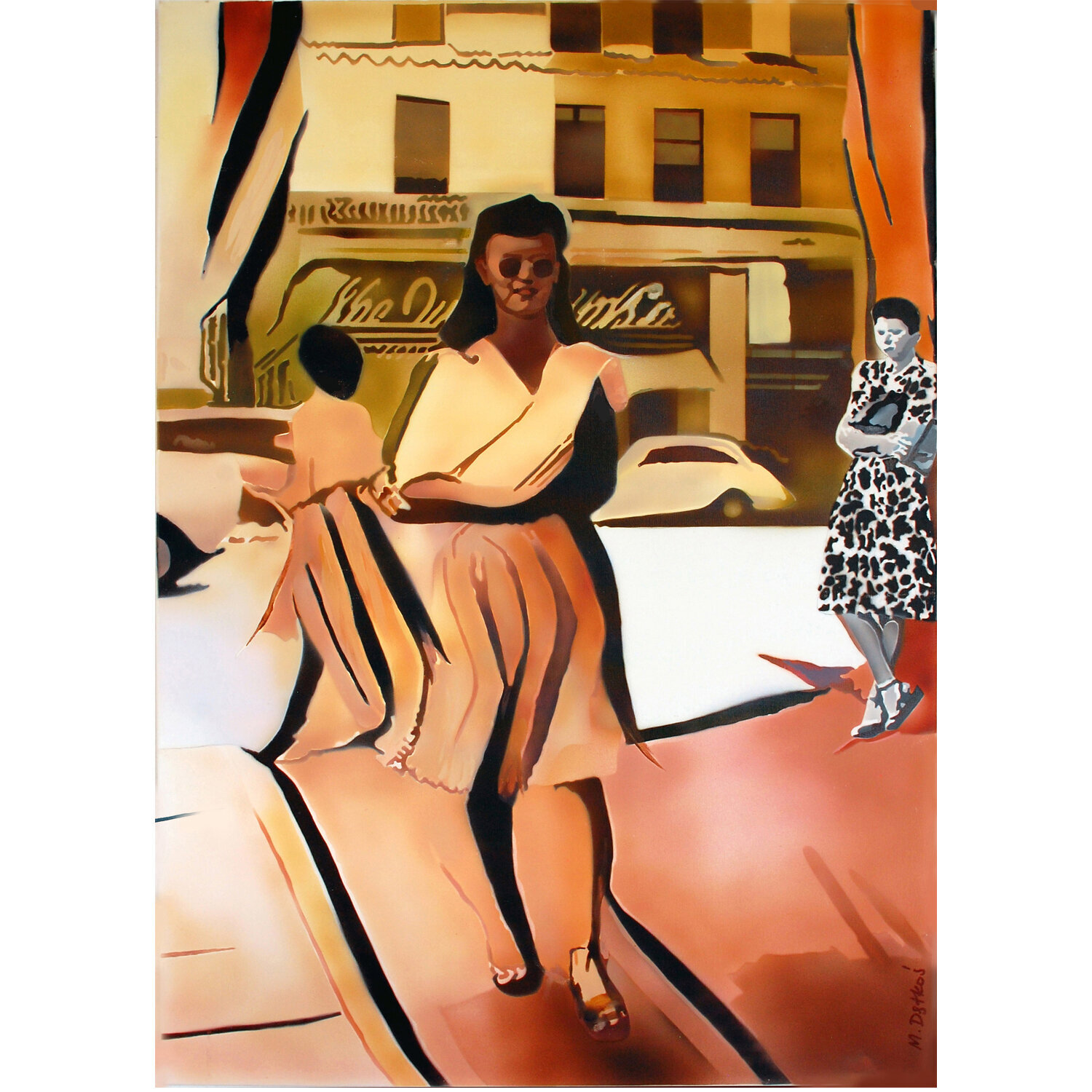 The Parisian Cafe Monika Dętkoś Original painting for sale