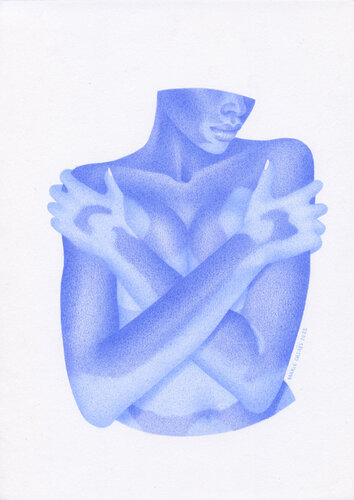 Self embrace by Marie Casaÿs, Drawing for Sale on Select