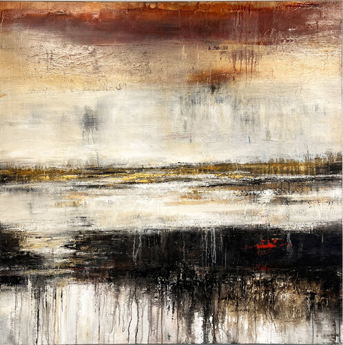 Golden Horizon by Farnoosh Ashrafi, Painting for Sale on Select
