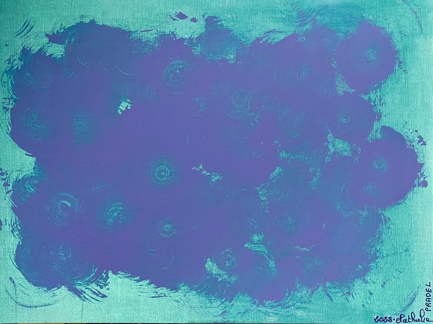 Arborescent Thinking  7/14  paper Nathalie PRADEL Original painting for sale