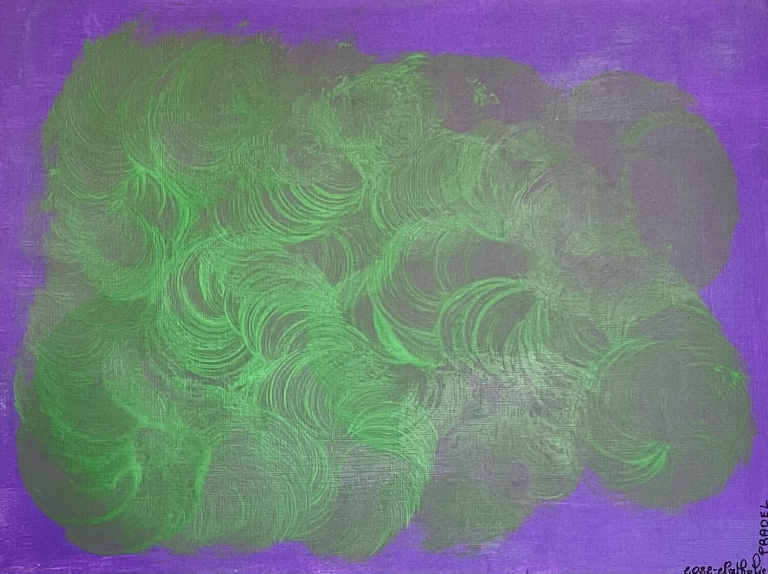 Arborescent Thinking  8/14 paper Nathalie PRADEL Original painting for sale