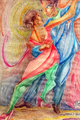 'Momento di Tango' by Gladys Sica, Drawing for Sale on Select