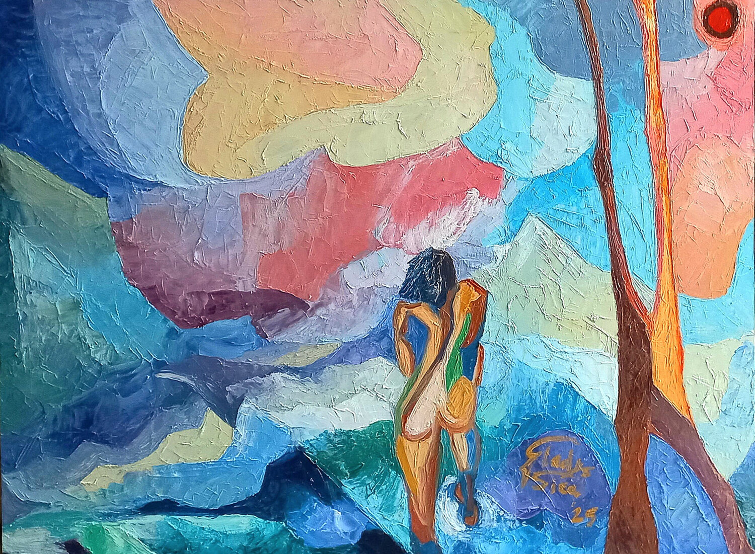 "Aspettando un cenno" Gladys Sica Original painting for sale
