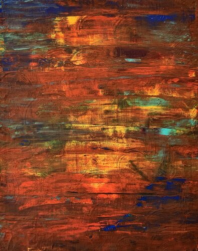 Untergang in Farbe by Carolin Schmidt, Painting for Sale on Select
