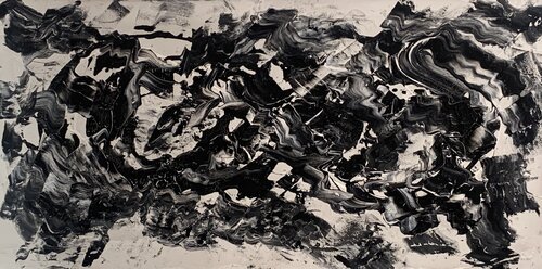 Livin black livin white by Carolin Schmidt, Painting for Sale on Select