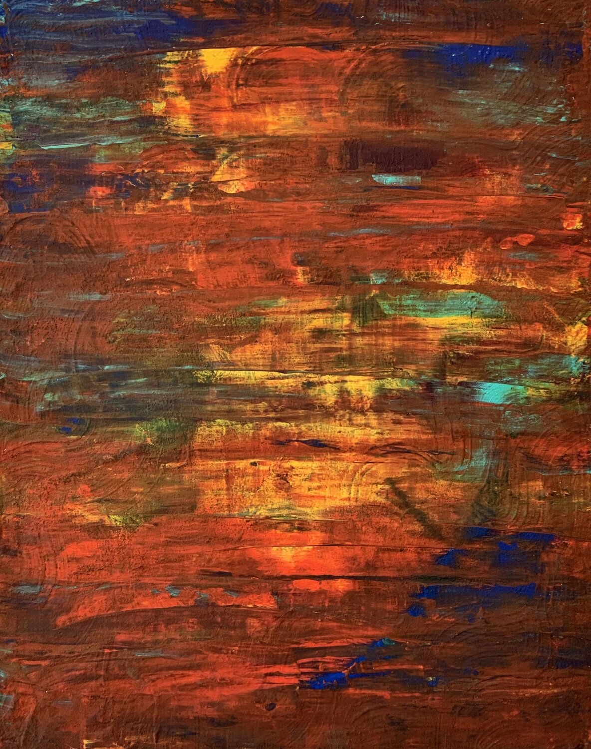 Untergang in Farbe Carolin Schmidt Original painting for sale