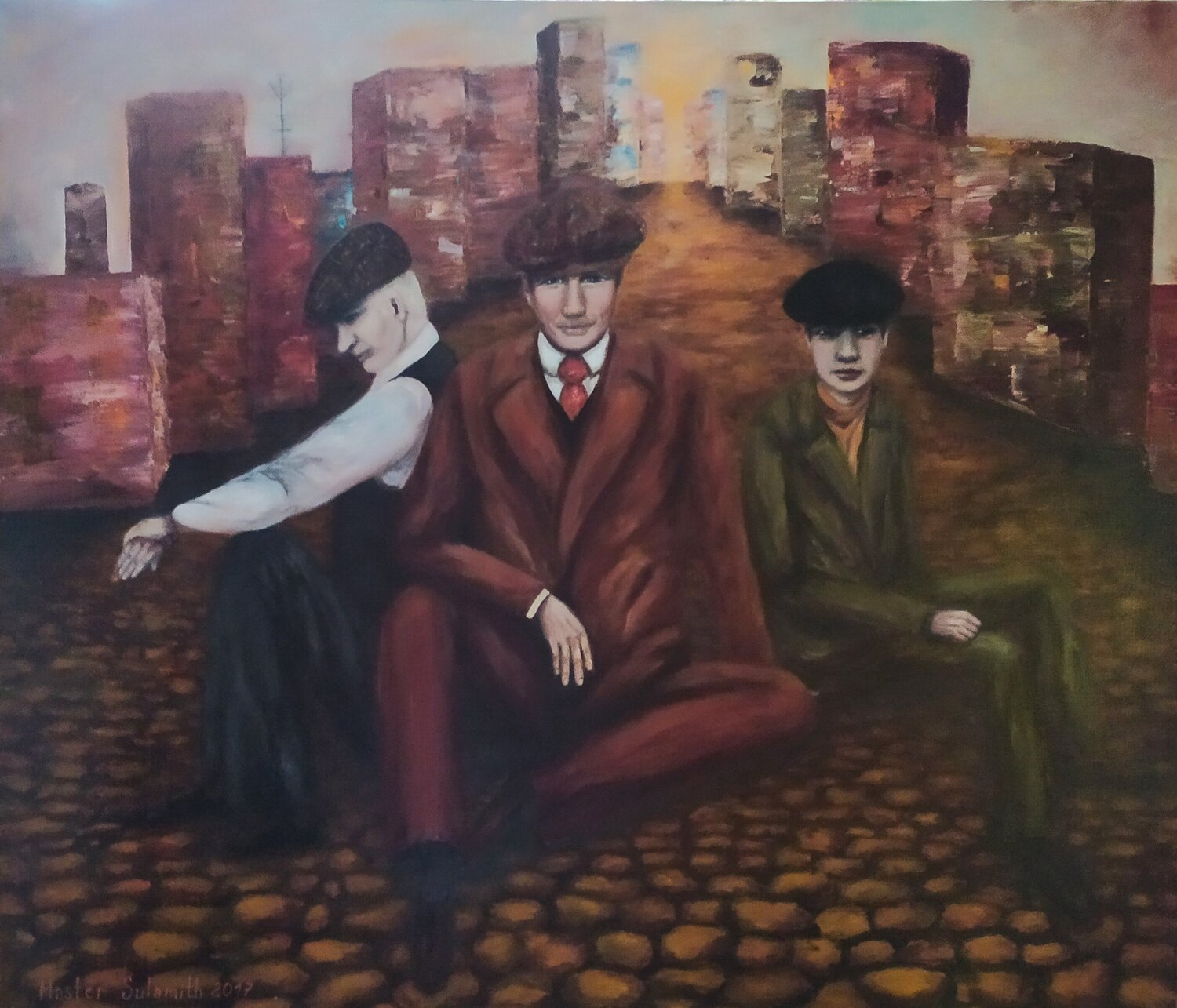 Trinity of warriors Svetlana Ivanova Original painting for sale