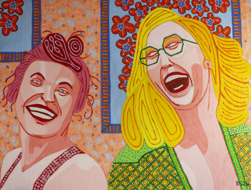 Two Women No. 3 by Randall Steinke, Painting for Sale on Select