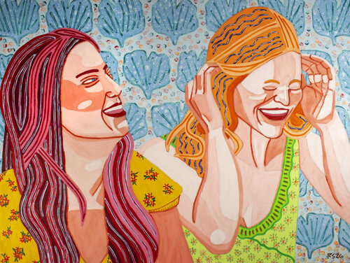Two Women No. 6 by Randall Steinke, Painting for Sale on Select