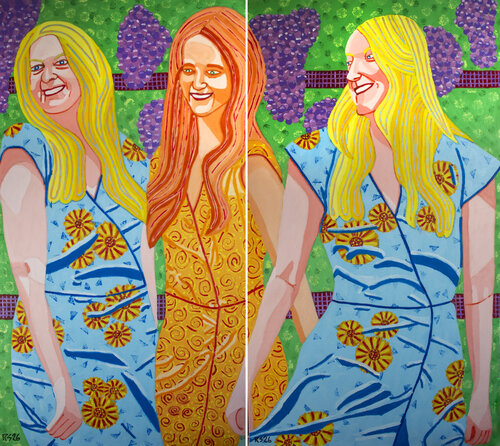 Dance No. 1  (Diptych) by Randall Steinke, Painting for Sale on Select