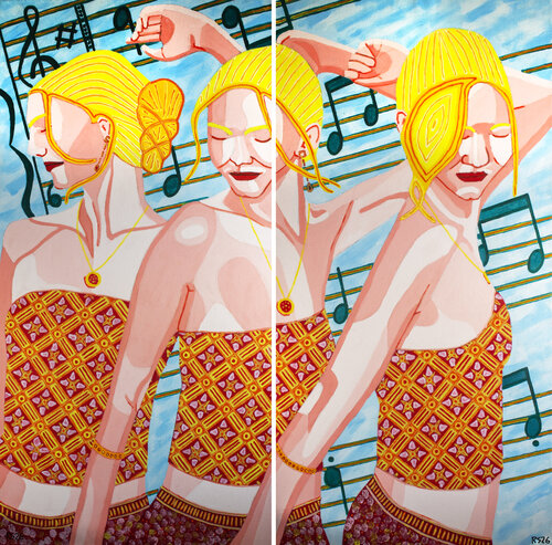 Dance No. 2 (Diptych) by Randall Steinke, Painting for Sale on Select