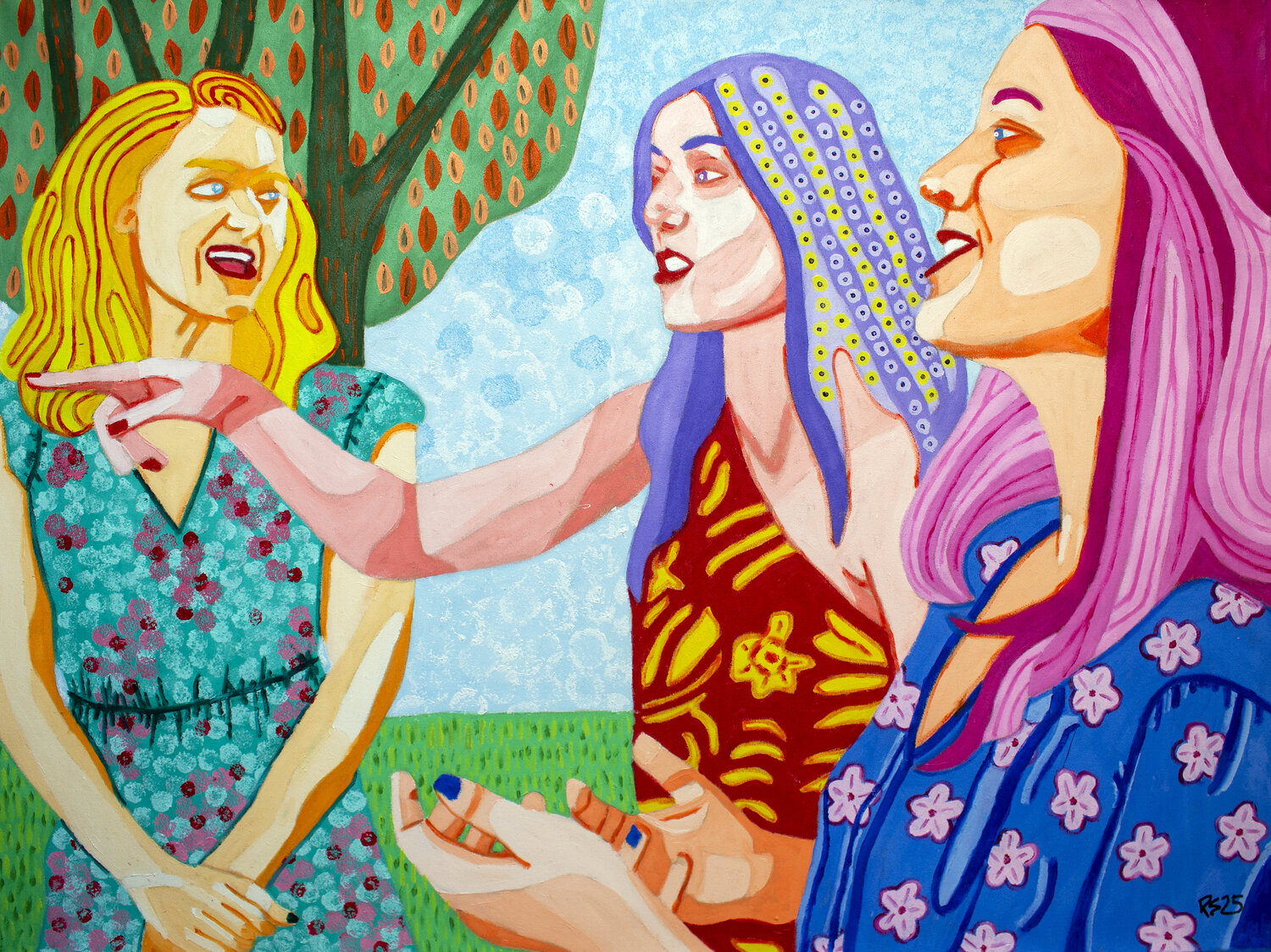 Friends No. 15 Randall Steinke Original painting for sale