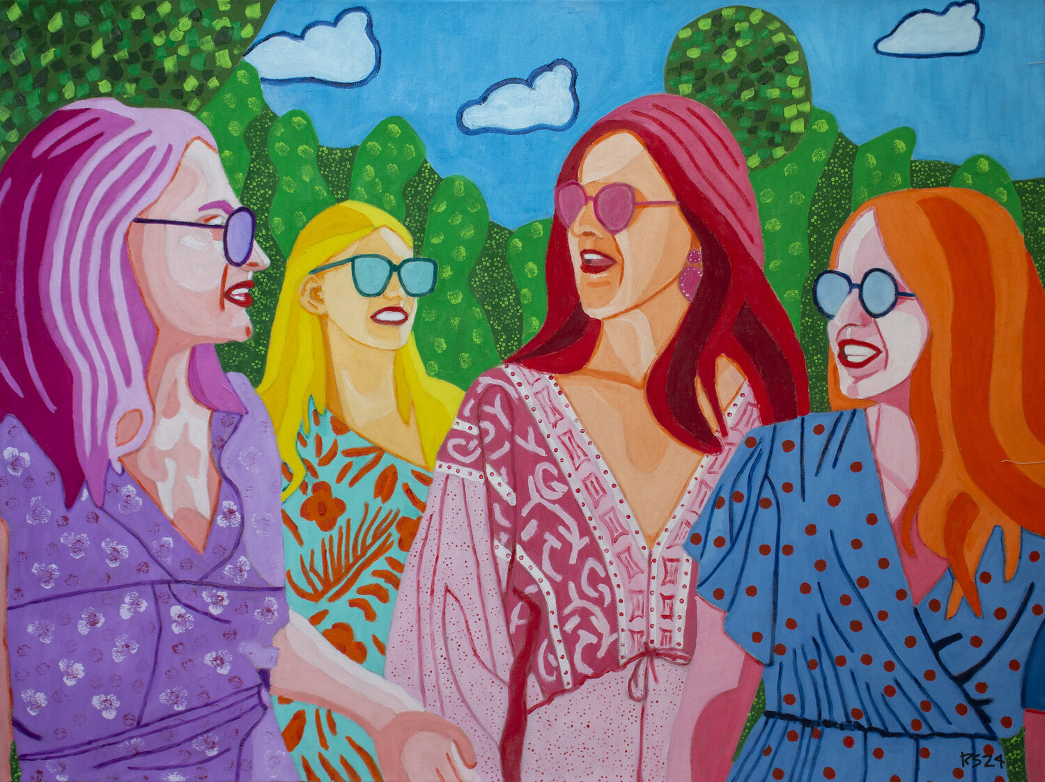 Friends No. 3 Randall Steinke Original painting for sale