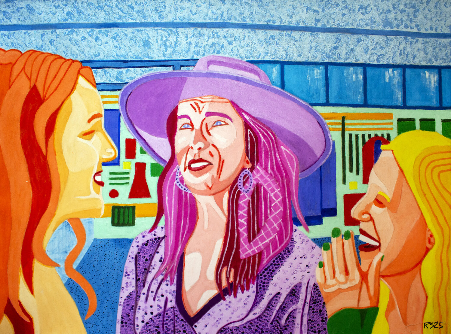 Shopping No. 3 Randall Steinke Original painting for sale