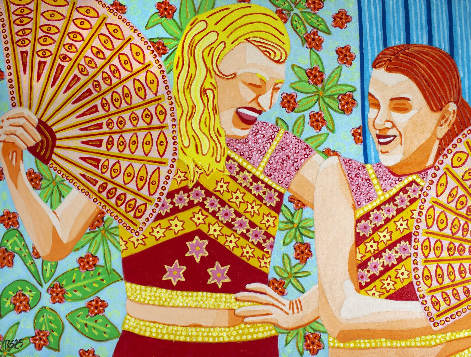 Two Dancers Randall Steinke Original painting for sale