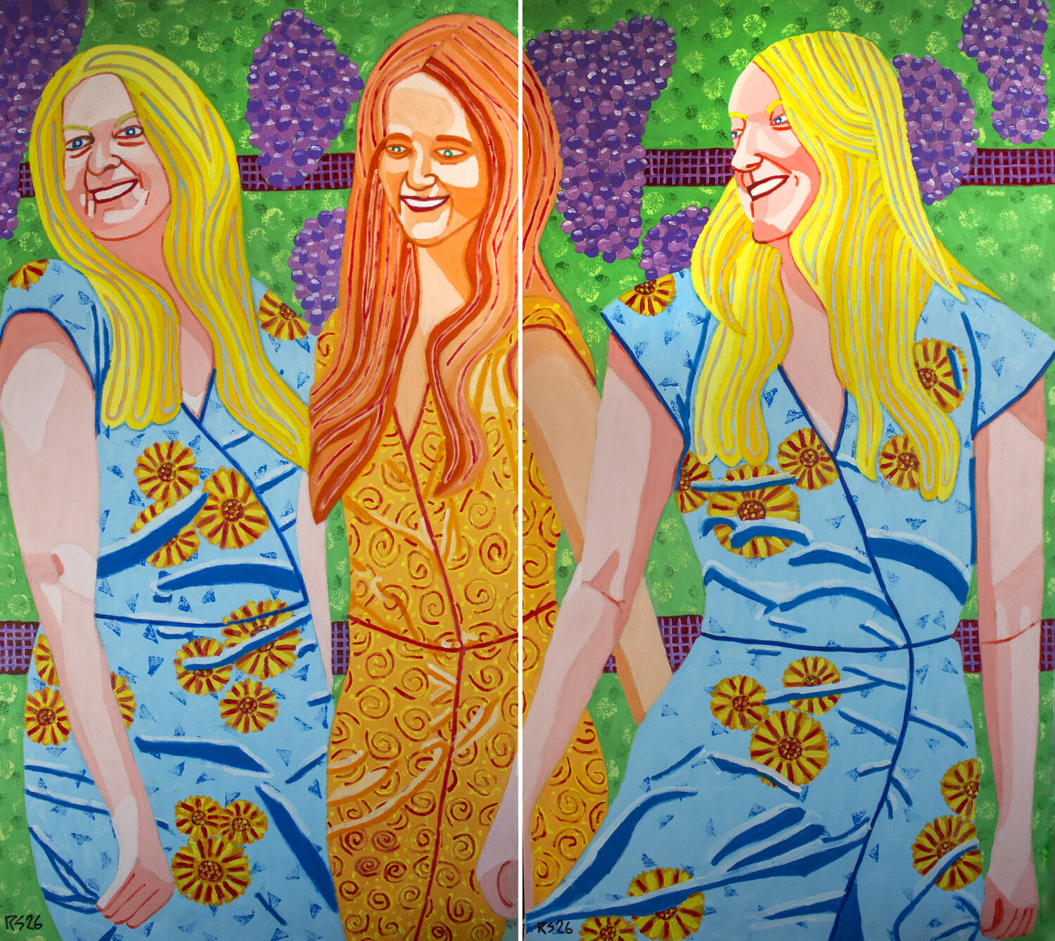 Dance No. 1  (Diptych) Randall Steinke Original painting for sale