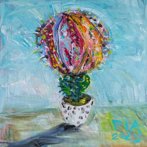 Colours of a Moon Cactus by Pia Grambart, Painting for Sale on Select