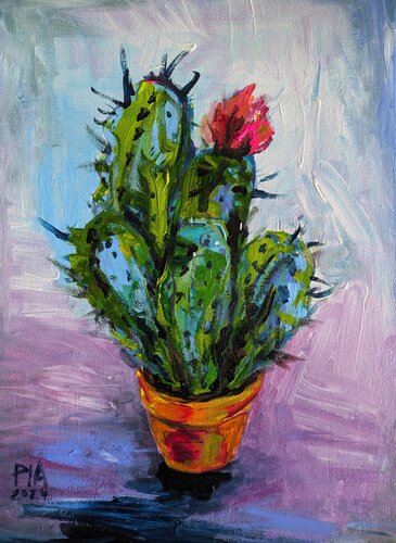 Cactus by Pia Grambart, Painting for Sale on Select