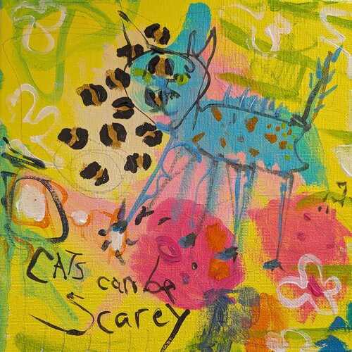 Cats can be scarey von Pia Grambart, Malerei kaufen auf Select