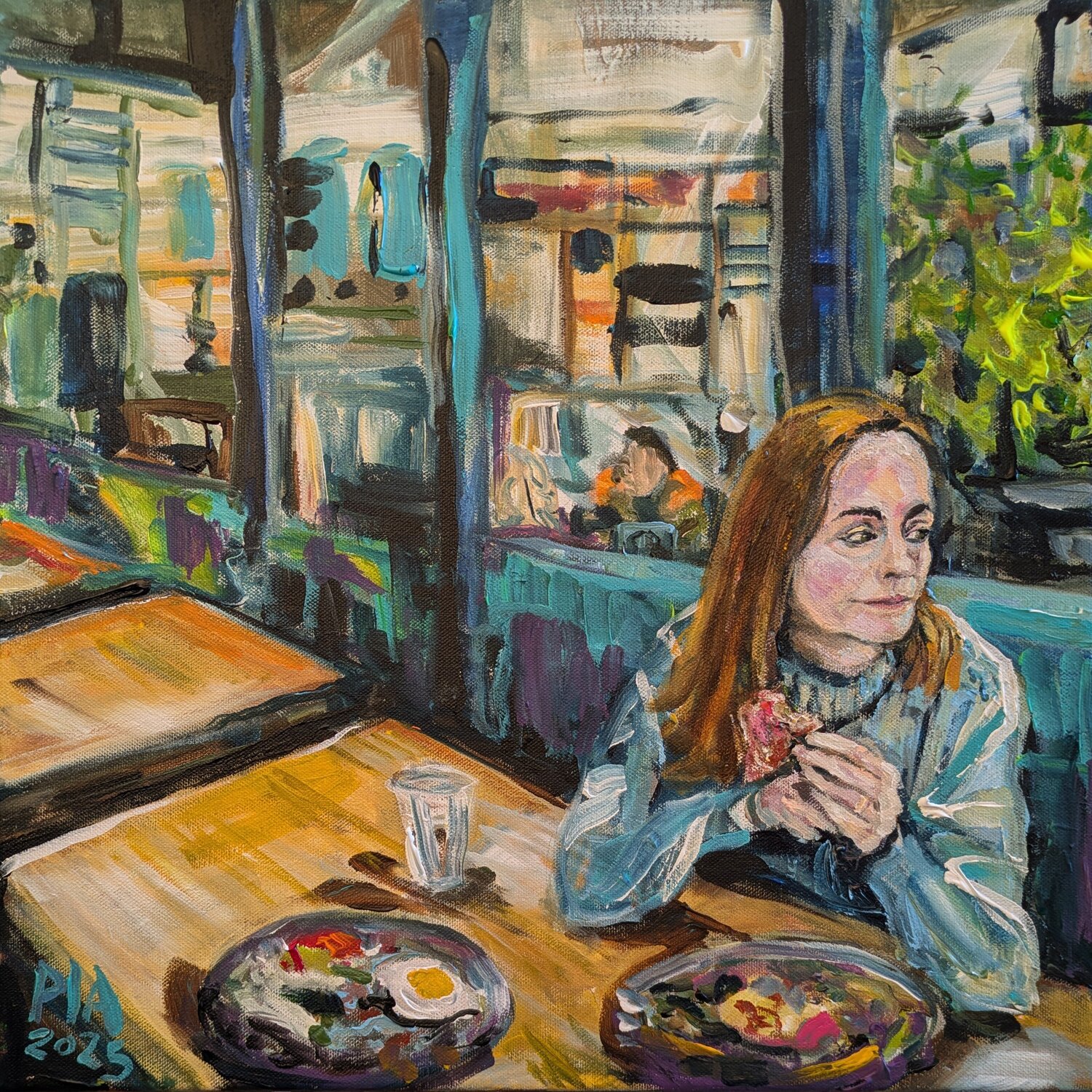 Weidenhof Frankfurt Pia Grambart Original painting for sale