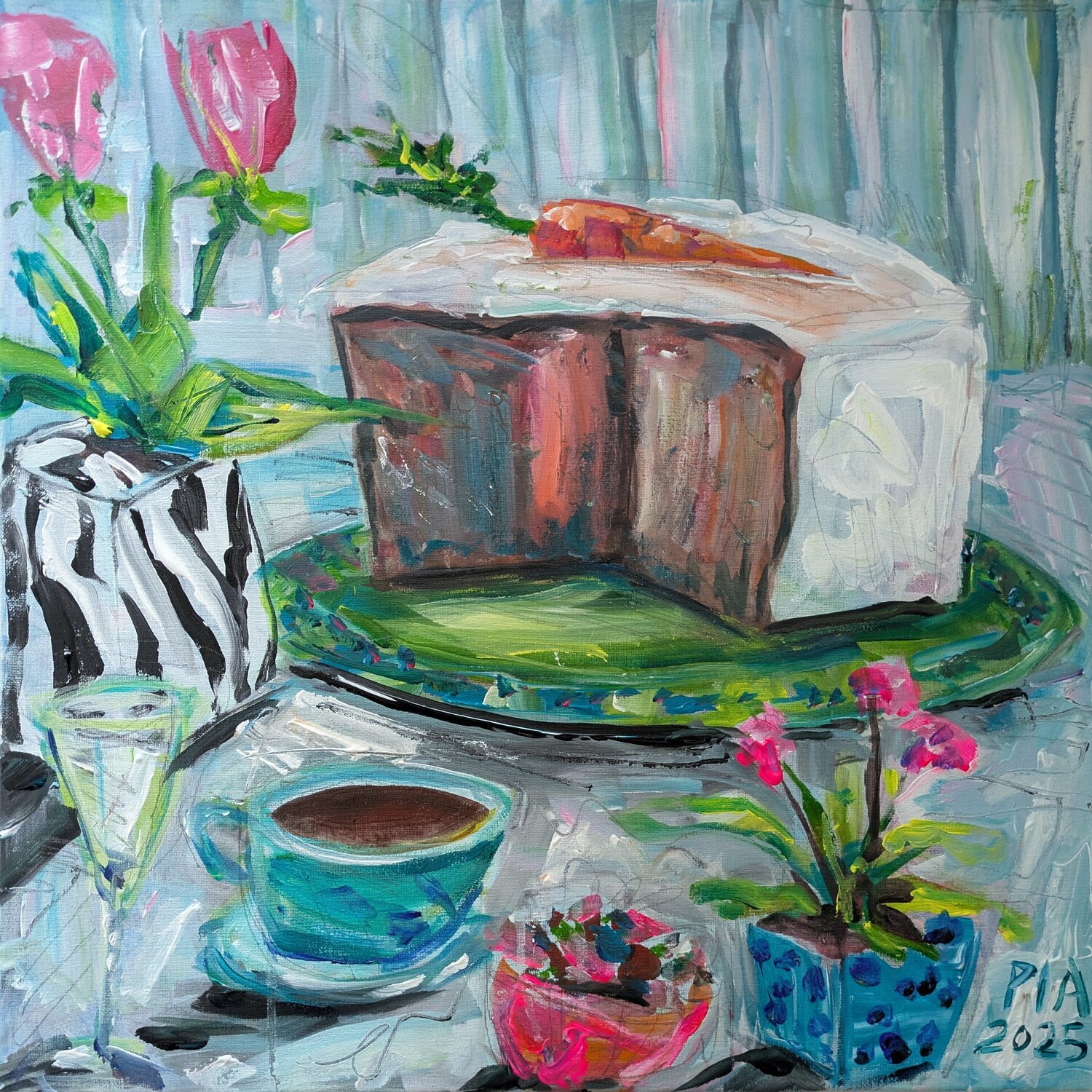 Extra Frosting For Me Please Pia Grambart Original painting for sale